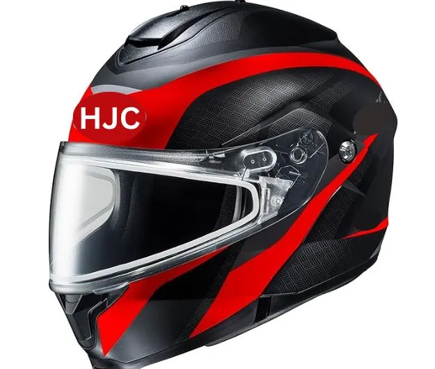 HJC C91 Snow Helmet (Dual Lens Shield)
The HJC C91 is a favorite among snowmobilers looking for a balance between affordability, comfort, and glasses compatibility. It is a modular helmet, which means you can flip up the chin bar when needed, making it easy to put on and take off with glasses. The C91 Snow version comes equipped with a dual-lens visor that dramatically reduces fogging. Riders can also add a Pinlock insert for extra anti-fog protection, which is great if you often ride in highly variable conditions.
