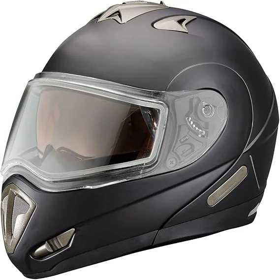 Polaris Modular 1.0 Snow Helmet
The Polaris Modular 1.0 is designed by a brand that knows snowmobiling better than most, and it shows in the thoughtful details of this helmet. The modular design is perfect for glasses wearers, allowing you to flip up the front for easy entry and exit. It includes a dual-pane anti-fog shield, which is essential for preventing condensation buildup in cold weather. Many riders appreciate how the visor seals securely, minimizing drafts and maintaining warmth inside